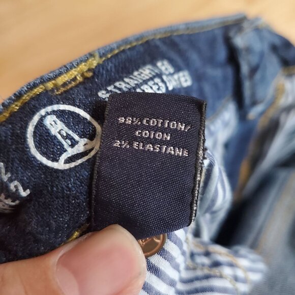 Lands End Jeans Women’s Size 18 Petite Blue Straight Leg Fit 2 Stretch Denim - Picture 5 of 13